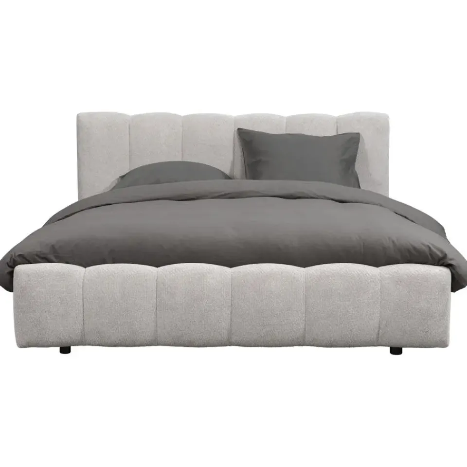 Leen Bakker Bed Maudy - lichtgrijs - 140x200 cm New