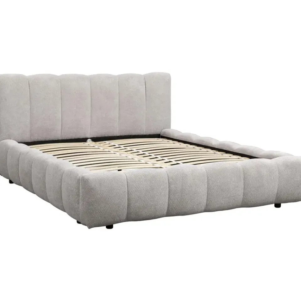 Leen Bakker Bed Maudy - lichtgrijs - 140x200 cm New