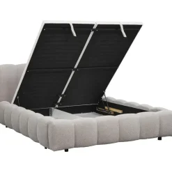 Leen Bakker Bed Maudy met opbergruimte - lichtgrijs - 180x200 cm Online