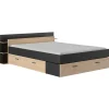 Gami Bed met opbergruimte Eveline 160x200 - zwart/kastanjehout Best