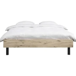 Leen Bakker Bed Nova - eikenkleur - 140x200 cm Sale