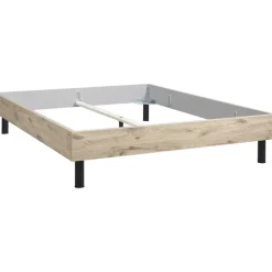 Leen Bakker Bed Nova - eikenkleur - 140x200 cm Sale