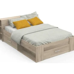 CBA Bed Polly 140 x 200 cm-Kronberg eik Clearance