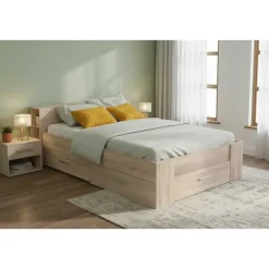 CBA Bed Polly 140 x 200 cm-Kronberg eik Clearance
