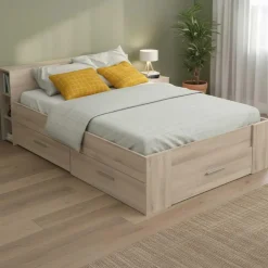CBA Bed Polly 140 x 200 cm-Kronberg eik Clearance