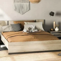 CBA Bed Waylon 160 x 200 cm-Kronberg eik/Waterford eik Hot