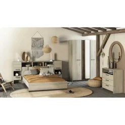 CBA Bed Waylon 160 x 200 cm-Kronberg eik/Waterford eik Hot