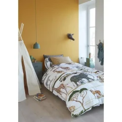 Beddinghouse Kids Jeep Safari dekbedovertrek - 140x200/220 - Naturel Discount