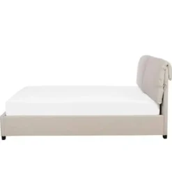 Beliani BELFORT - Tweepersoonsbed - Beige - 140 x 200 cm - Polyester Clearance