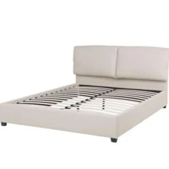 Beliani BELFORT - Tweepersoonsbed - Beige - 140 x 200 cm - Polyester Clearance