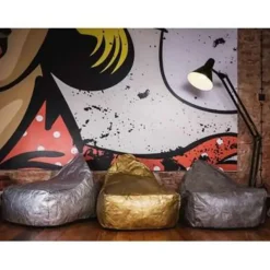 Beliani Zitzak DROP - Goud synthetisch materiaal Outlet