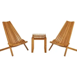 Beliani BELLANO - Balkonset - Lichthout - Acaciahout New