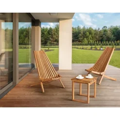 Beliani BELLANO - Bijzettafel - Lichthout - Acaciahout Outlet