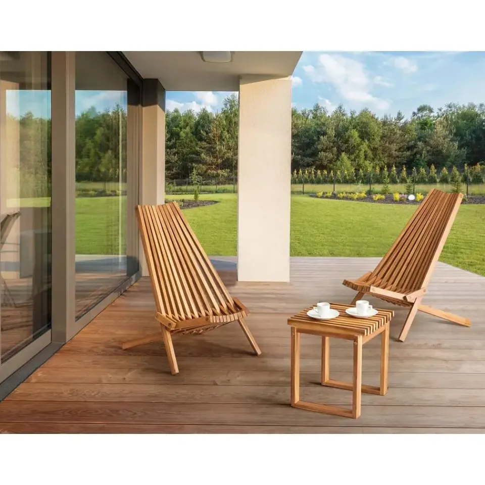 Beliani BELLANO - Bijzettafel - Lichthout - Acaciahout Outlet