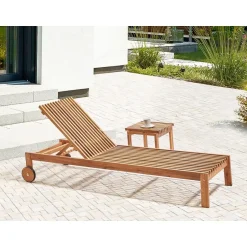 Beliani BELLANO - Ligstoel - Lichthout - Acaciahout Online