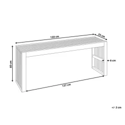Beliani BELLANO - Tuintafel - Lichthout - Acaciahout Discount