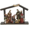 Merkloos Bellatio decorations Kerststal - met figuren - 20 x 5 x 15 cm Discount