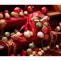 Bellatio Decorations Kerstballen - 37x - kunststof - goud - 6cm Clearance