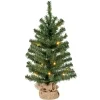 Bellatio Decorations kunst kerstboom - H60 cm - met verlichting