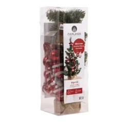 Bellatio Decorations Kunstboom - H75 cm - met kerstversiering Sale