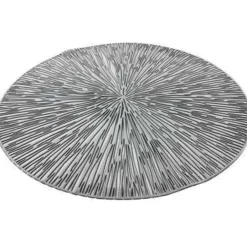 Bellatio Design Placemats - 6 stuks - geponst - zilverkleurig - 38 cm Hot