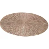 Merkloos Bellatio design Placemats - 4 stuks - rond - bronskleurig - 38 cm