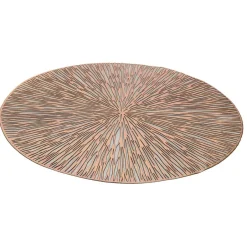 Merkloos Bellatio design Placemats - 4 stuks - rond - bronskleurig - 38 cm