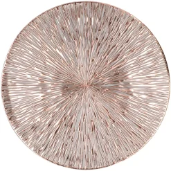 Merkloos Bellatio design Placemats - 4 stuks - rond - bronskleurig - 38 cm