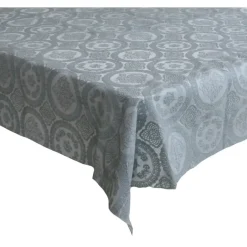 Bellatio Design Tafelzeil - grijs - patroon - 140 x 220 cm Clearance