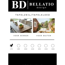 Bellatio Design Tafelzeil - taupe - linnen look - 140 x 175 cm Hot