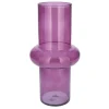 Bellatio Design Vaas - paars transparant glas - D15 x H31 cm Clearance