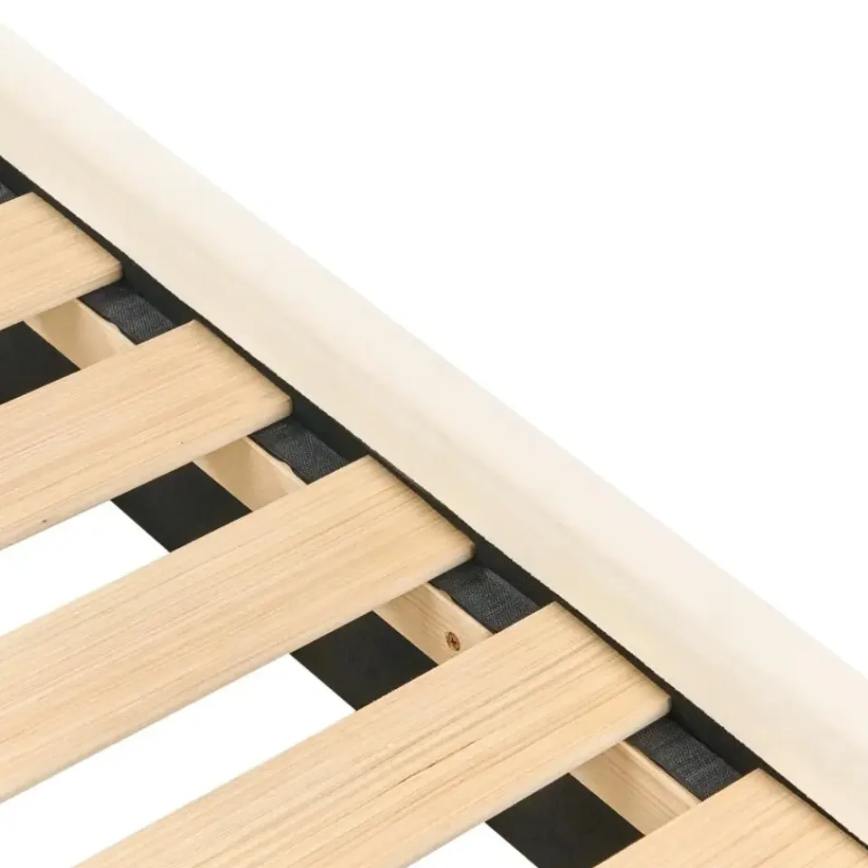 Beliani BELLEVUE - Eenpersoonsbed - Lichtbeige - 90 x 200 cm - Fluweel Online