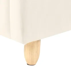 Beliani BELLEVUE - Eenpersoonsbed - Lichtbeige - 90 x 200 cm - Fluweel Online