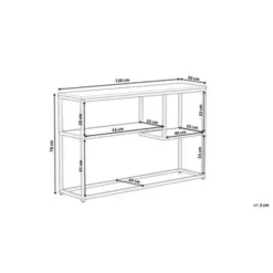 Beliani BELMONT - Consoletafel - Donkere houtkleur - MDF