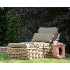 Beliani BELSITO - Ligstoel - Taupe - Rotan Sale