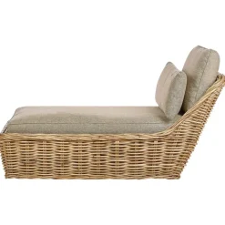 Beliani BELSITO - Ligstoel - Taupe - Rotan Sale