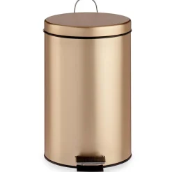 Berilo Pedaalemmer - metaal - 12L - goudkleurig - 40 cm Outlet