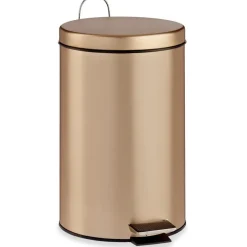 Berilo Pedaalemmer - metaal - 12L - goudkleurig - 40 cm Outlet