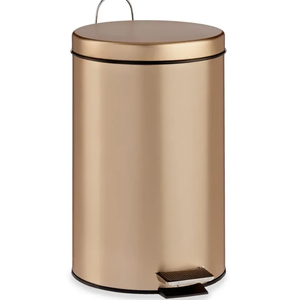 Berilo Pedaalemmer - metaal - 12L - goudkleurig - 40 cm Outlet