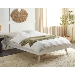 Beliani BERRIC - Tweepersoonsbed - Wit - 140 x 200 cm - MDF Online