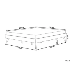 Beliani BERRIC - Tweepersoonsbed - Lichthout - 140 x 200 cm - MDF Sale
