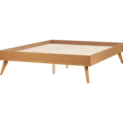 Beliani BERRIC - Tweepersoonsbed - Lichthout - 140 x 200 cm - MDF Sale