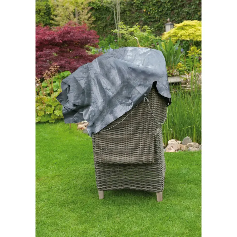 Merkloos Beschermhoes voor stapelstoelen - grijs - 140 x 70 cm Online