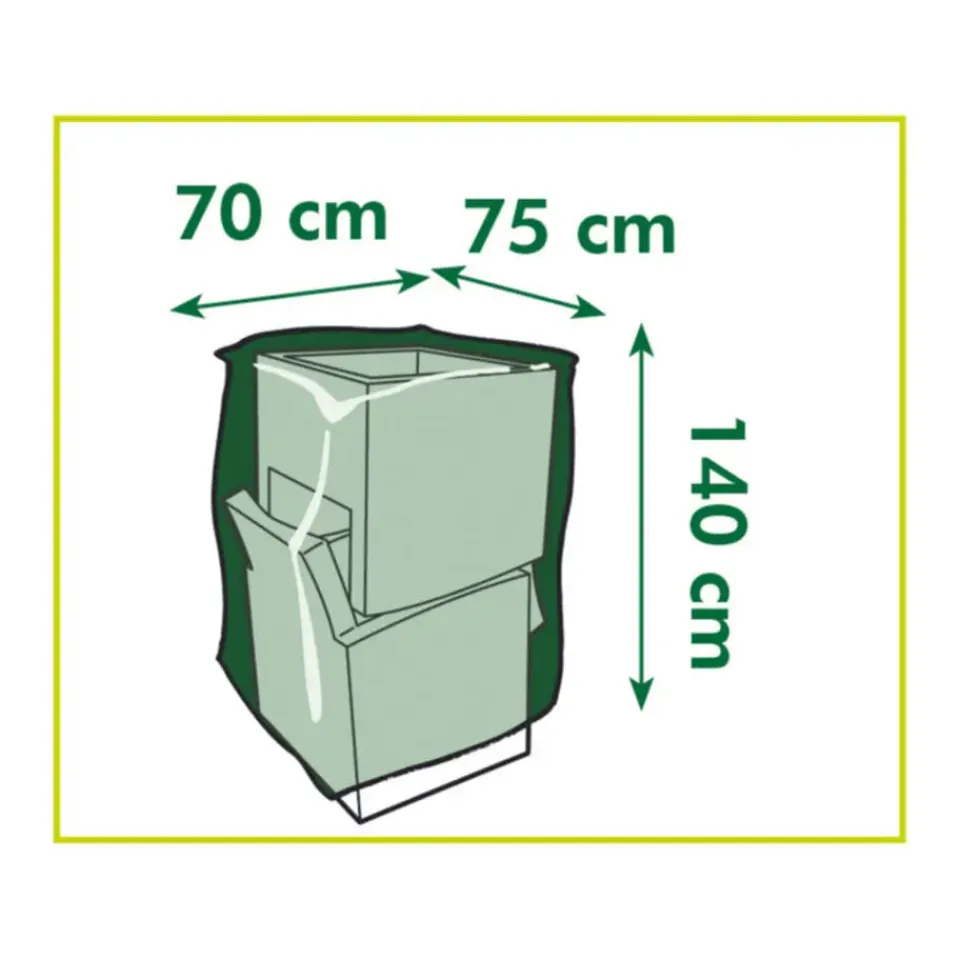 Merkloos Beschermhoes voor stapelstoelen - grijs - 140 x 70 cm Online