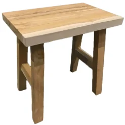 Merkloos Bijzet krukje/tafeltje - lichtbruin - hout - 40 x 25 x 40 cm Best