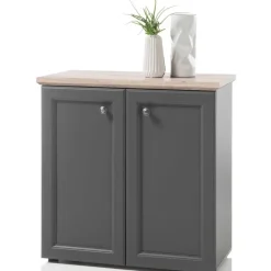 Emob Bijzetkastje Norah 82cm met 2 deuren - grijs/bruin Hot