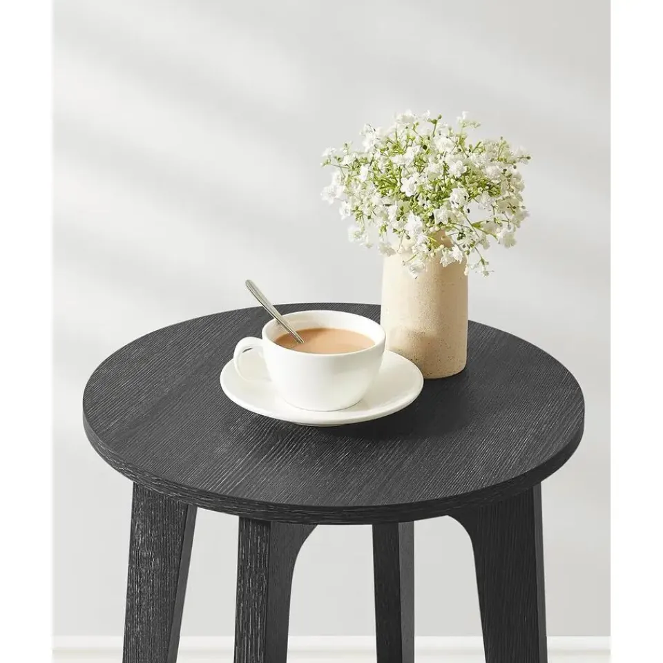 Merkloos Bijzettafel - Nachtkastje - Kleine Salontafel - Zwart - 50x40x40 cm - Banktafel Sale