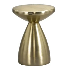 Leen Bakker Bijzettafel Amara - goudkleurig - 48xØ36 cm Clearance