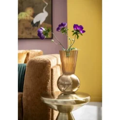 Leen Bakker Bijzettafel Amara - goudkleurig - 48xØ36 cm Clearance