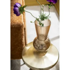 Leen Bakker Bijzettafel Amara - goudkleurig - 48xØ36 cm Clearance